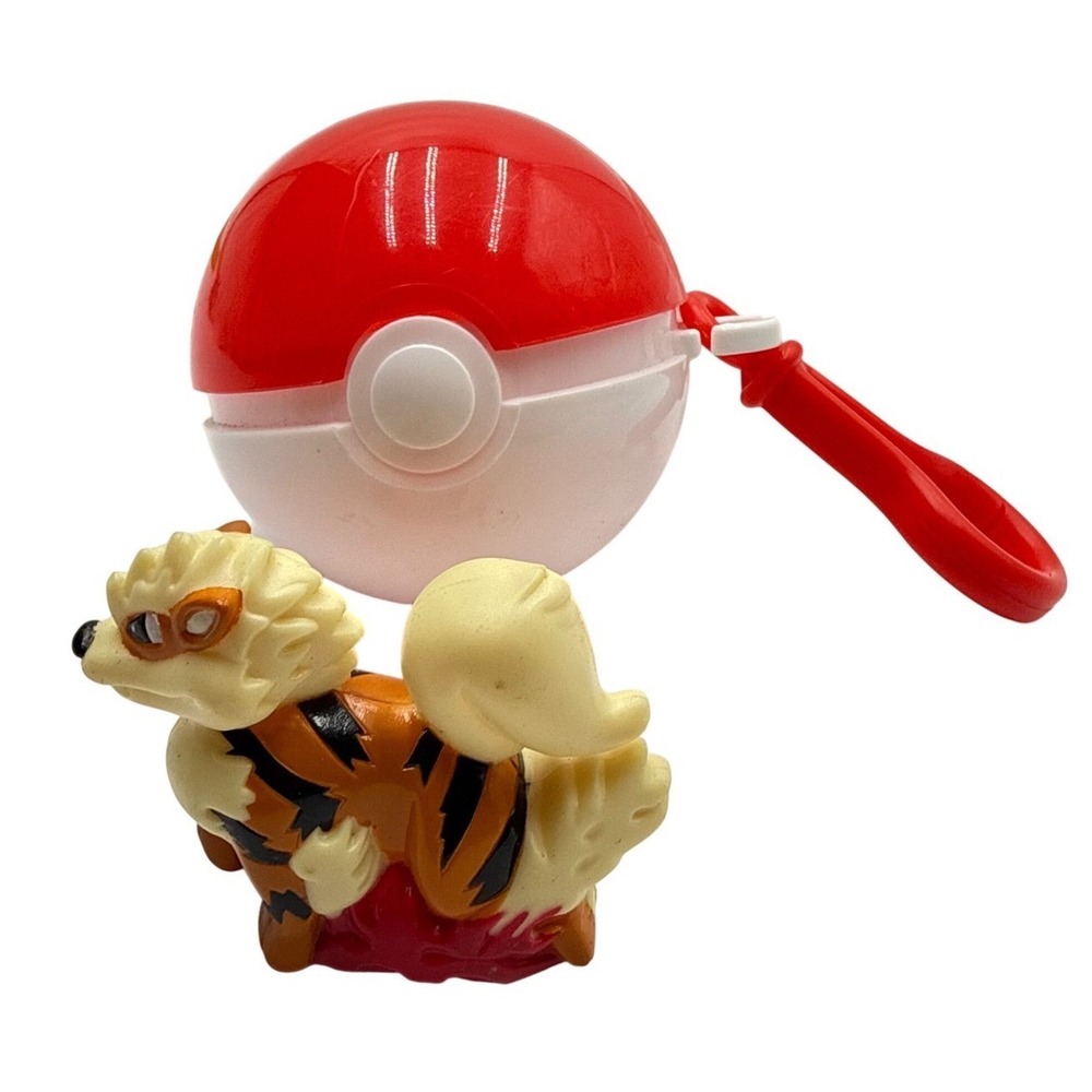 Vintage 1999 Nintendo Burger King Pokémon Arcanine Launcher Figure w/ Poké Ball